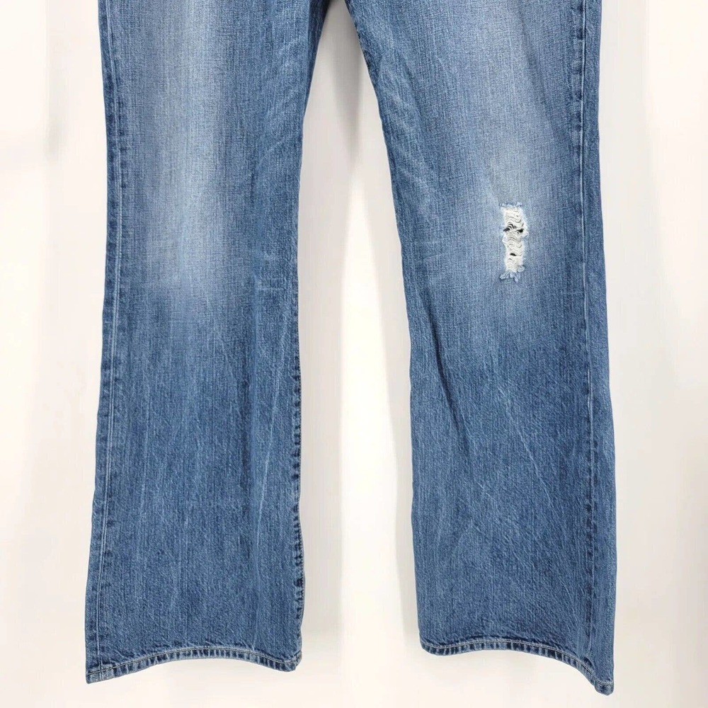 J. CREW Size 12T Button Fly Blue Straight Jeans Women’s Cotton Distressed - Picture 4 of 11